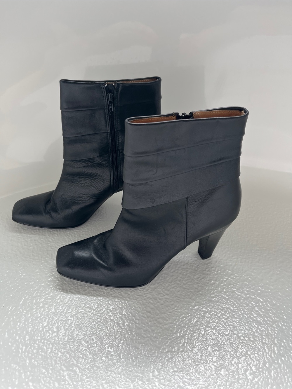 Sofft Black Leather ankle boots